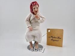 Vintage Dollhouse GRANDPA Porcelain Seated Doll HANDMADE Artisan Parker Levi NOS