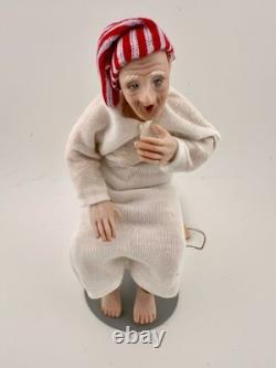Vintage Dollhouse GRANDPA Porcelain Seated Doll HANDMADE Artisan Parker Levi NOS