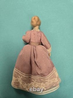 Vintage Dollhouse Miniature Artisan Porcelain Victorian Lady Doll OOAK