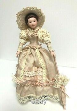 Vintage Dollhouse Miniature Lady Victorian Handcrafted Porcelain Doll 112 Ooak