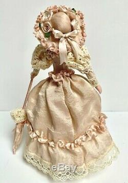 Vintage Dollhouse Miniature Lady Victorian Handcrafted Porcelain Doll 112 Ooak