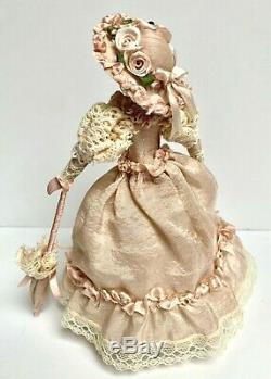 Vintage Dollhouse Miniature Lady Victorian Handcrafted Porcelain Doll 112 Ooak