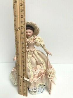 Vintage Dollhouse Miniature Lady Victorian Handcrafted Porcelain Doll 112 Ooak