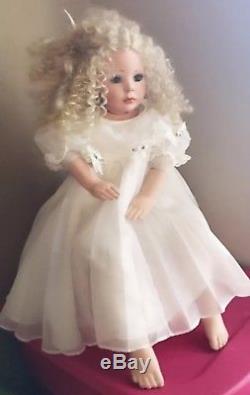 Vintage Donna RuBert 30 Porcelain Doll Crystal Blonde hair blue eyes