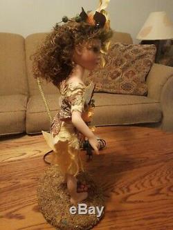 Vintage Duck House Heirloom Porcelain Doll Fairy Lamp Rare Flower