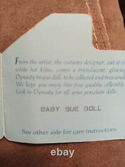 Vintage Dynasty Doll Collection Baby Sue 1983 Bisque Porcelain Cloth Doll 12