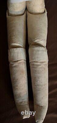 Vintage Early 1900's Darling Doll Leather Bisque Porcelain & Cloth 25 Jointed