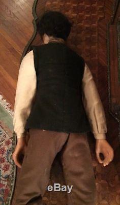 Vintage Edna Daly Hand Made Wax Colonial Victorian Style Gentleman Doll