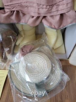Vintage Elite Dolls Collection Porcelain Chamain 24 Doll WithStand & Certificate
