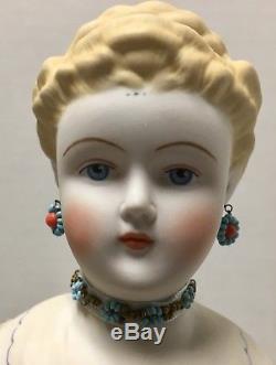 Vintage Emma Clear 17 Parian Doll SALLY China Head Earrings 1947 Gorgeous
