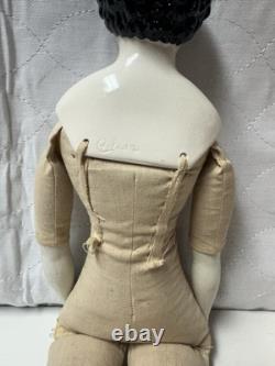 Vintage Emma Clear (49)Jenny Lind Porcelain Reproduction Doll 19 Cloth Body