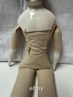Vintage Emma Clear (49)Jenny Lind Porcelain Reproduction Doll 19 Cloth Body