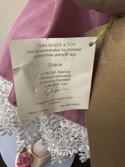 Vintage FAYZAH SPANOS Porcelain Doll GRACE LE 470/2000, 1993, 24 in