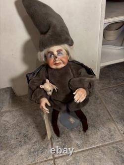 Vintage Faith Wick Originals Halloween Small People Witch #10 RARE DOLL With STAND