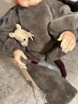 Vintage Faith Wick Originals Halloween Small People Witch #10 RARE DOLL With STAND