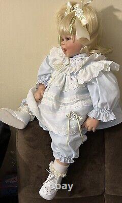 Vintage Fayzan Spanos Porcelain Doll LE # 037/1000, 24, 1999