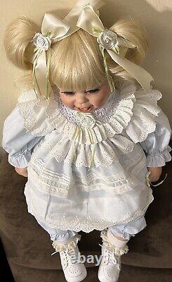 Vintage Fayzan Spanos Porcelain Doll LE # 037/1000, 24, 1999