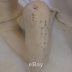 Vintage Female Mannequin Full body Hand Painted Head Torso Arms Legs Seated