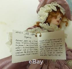 Vintage Franklin Mint Dejanay Coa Numbered Porcelain Doll Creole-cajun Historic