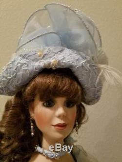 Vintage Franklin Mint Morning Glory Porcelain Doll 22H