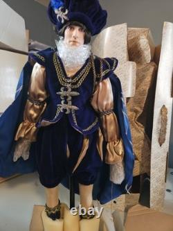 Vintage Franklin Mint Prince Charming Porcelain Doll with Stand In Box
