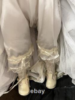 Vintage Full Porcelain DollKaitlyn &TeddyBy Janis Berard, 21 in