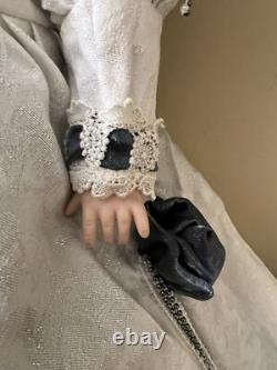 Vintage Full Porcelain DollKaitlyn &TeddyBy Janis Berard, 21 in