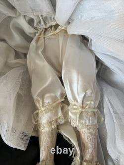 Vintage Full Porcelain DollKaitlyn &TeddyBy Janis Berard, 21 in