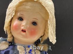 Vintage German Composite Doll Blonde with Bell 16