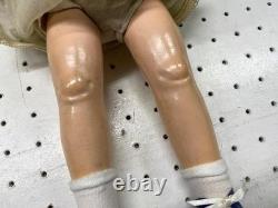 Vintage German Composite Doll Blonde with Bell 16