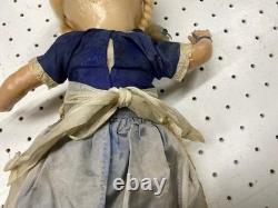 Vintage German Composite Doll Blonde with Bell 16