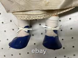 Vintage German Composite Doll Blonde with Bell 16