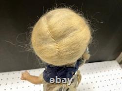 Vintage German Composite Doll Blonde with Bell 16