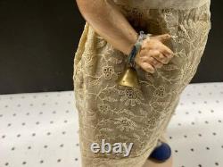 Vintage German Composite Doll Blonde with Bell 16
