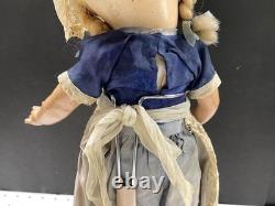 Vintage German Composite Doll Blonde with Bell 16