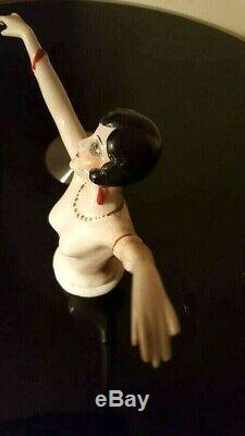 Vintage German Half Doll Pincushion/Porcelain Flapper Lady Arms Away (#9703)