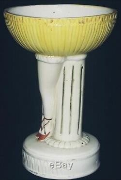 Vintage German Porcelain Half-doll Base Demi-figurine Dancer Pincushion Germany