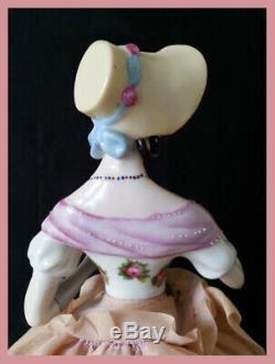 Vintage German Porcelain Pincushion Half Doll Liquidation Lottie, Lottchen