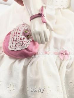 Vintage German Style China Head Porcelain Doll Extra Large 32 Inches