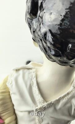 Vintage German Style China Head Porcelain Doll Extra Large 32 Inches