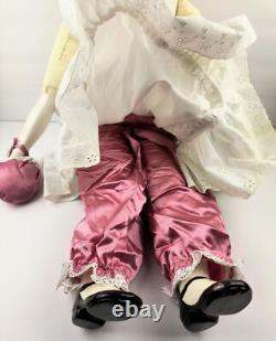 Vintage German Style China Head Porcelain Doll Extra Large 32 Inches