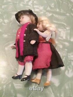 Vintage German bisque miniature mignonette doll dollhouse antique porcelain 3.75