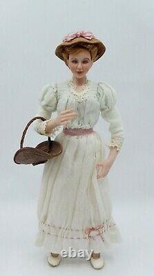 Vintage Gina Bellous Victorian Woman Doll Artisan Dollhouse Miniature 112