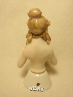 Vintage Goebel Germany Arms Away Porcelain Half Doll Girl with Ringlets