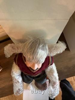 Vintage Grandma And Grandpa Porcelain Dolls In Wooden Rocking Chairs NEW IN BOX