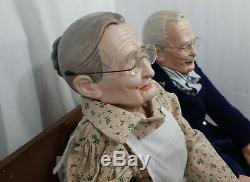 Vintage Grandma and Grandpa Dolls Handmade Circa 1990 Couple William Wallace Jr
