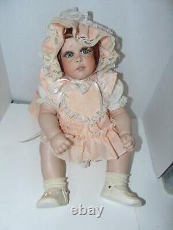 Vintage Green Eye 34/150 Hand Signed FAYZAH SPANOS Porcelain Doll Truly Precious