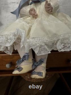 Vintage HTF Doris Hampton Original Handmade Porcelain Doll 1991