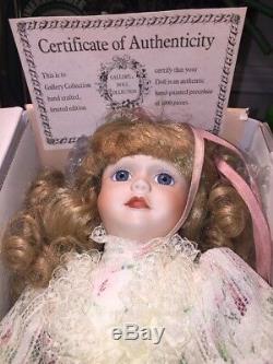 Vintage Hand Painted Porcelain Doll, Katelyn. Gallery Collection. NIB. Rare