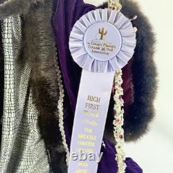 Vintage Handmade Porcelain Wizard Doll Blue Ribbon Winner 20 Warlock Poseable